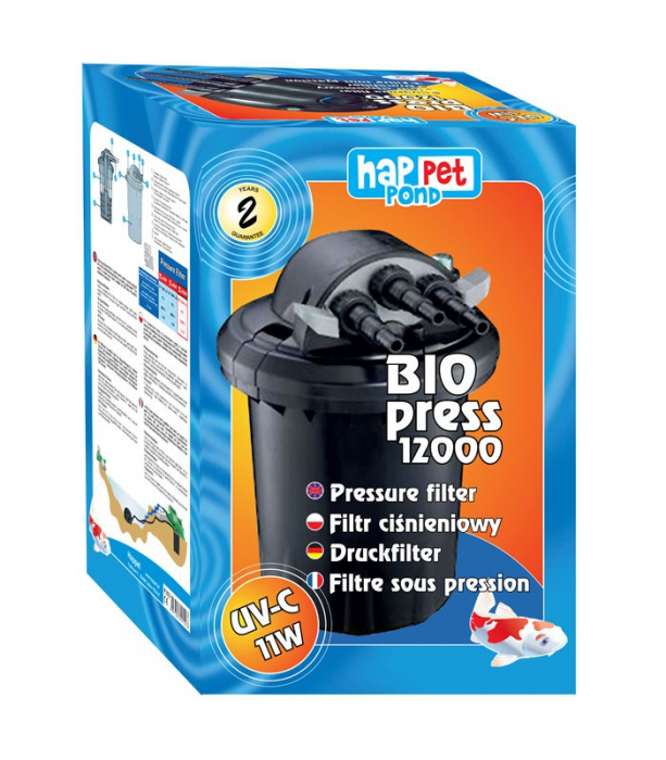 Happet  Filtru De Presiune Pentru Iaz, BIOpress, Cu Lampa UV, 12000 UV, F353 [2]