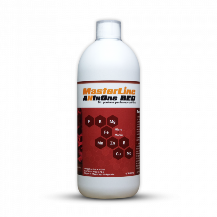 MasterLine All in One Red – 1000 ml, Îngrășământ Complet pentru Plante de Acvariu [1]