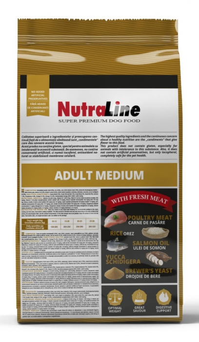 Nutraline Adult Medium-12 kg ,hrana uscata premium pentru caini [3]