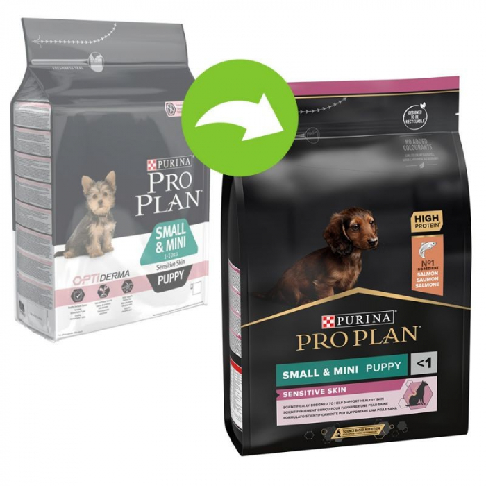 PURINA PRO PLAN Small & Mini Puppy Sensitive Skin hrana uscata catei 3kg [3]