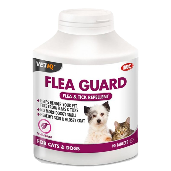 VetIQ Flea Guard Supliment Repelent natural capuse si purici Caini si Pisici 90 tablete [2]