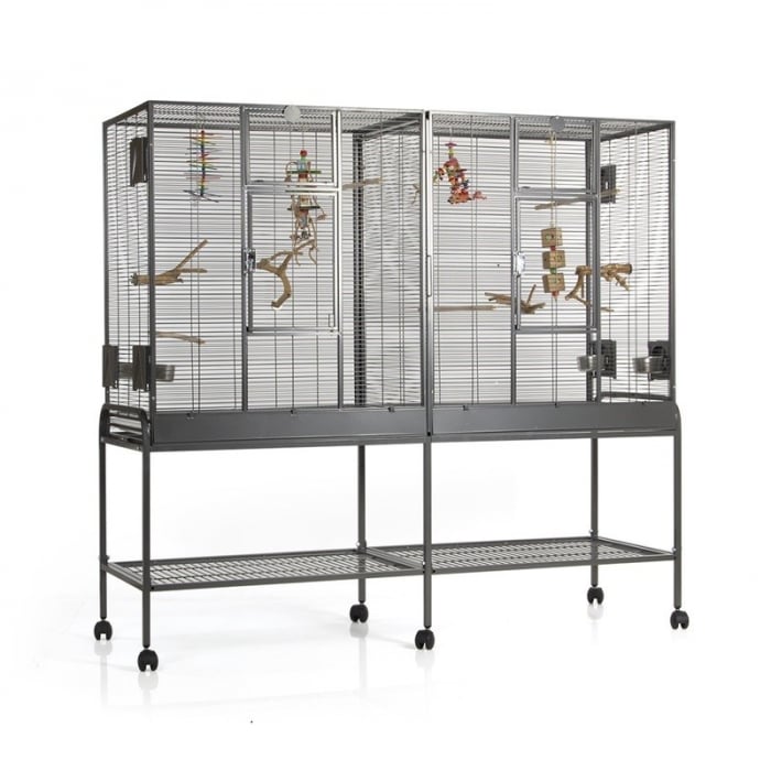 Volieră Dublă de Interior pentru Papagali Noua Madeira Double - Antique de la Montana Cages [2]