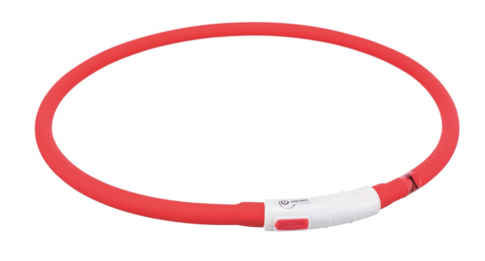 Trixie Zgarda Cu Led, Incarcare USB, XS-XL:70 cm/10 mm, Rosu [1]