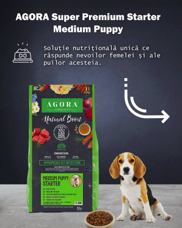 AGORA Super Premium Medium puppy starter hrana uscata caini- 12 kg [1]
