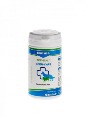 Suplimente nutritive - Canina Petvital Derm-Caps Supliment nutritiv pentru piele și blană Caini si Pisici