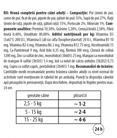 Carnevale Pui/Rata/Portocale 125 g Plic Hrana umeda pentru caini [2]