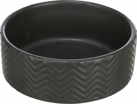 Accesorii caini - Castron Ceramic, Pentru Caini, 0.9 l/16 cm, Negru, 25021