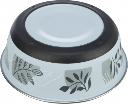 Castron Inox Cu Invelis Din Plastic, Pentru Pisici, 0.2 l/12 cm, Albastru-Gri, 25300 [1]