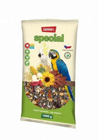 Hrana uscata - Darwin’s Happy Mix hrana completa pentru papagali mari cu fructe si alune 1kg