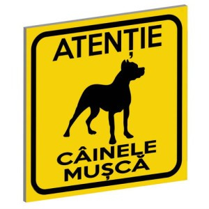 Exotic-K Pliant Pvc "Cainele Musca" 15 x 15 cm, Galben-Negru [1]