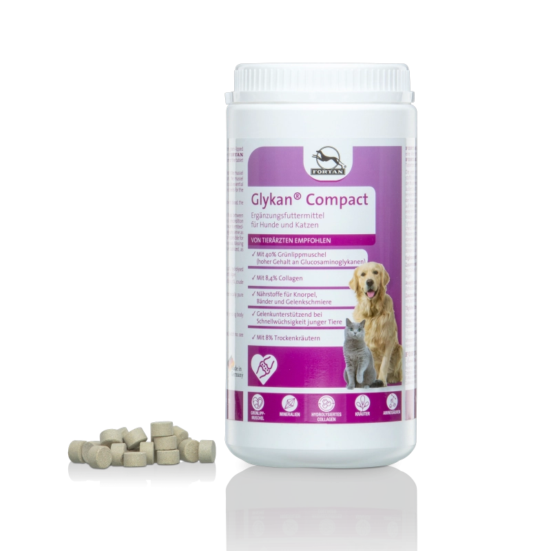 FORTAN Glykan Compact 1000 tablete – Supliment nutritiv pentru articulații câini și pisici [1]