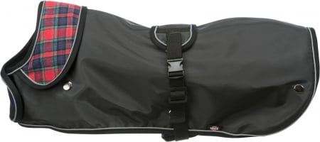 Accesorii caini - Hainuta Hermy 2 in 1 Impermeabila, S 43 cm, Negru, 681003