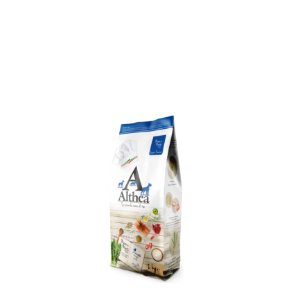 Hrana completa maintenance pentru caini, cu carne de vita, miel, pui si somon, Althea Mare e Monti mini-2 kg