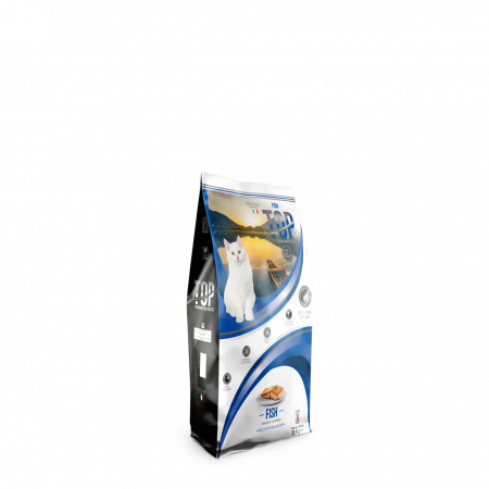 Hrana completa pentru intretinerea pisicilor adulte si sterilizate de toate rasele, Top cat Fish-3kg [1]