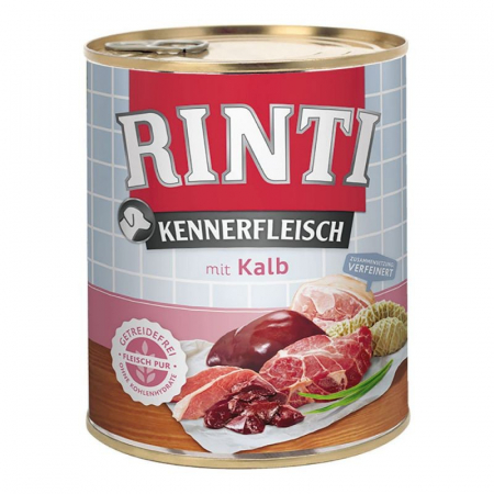 Hrana umeda conserva pentru caini Rinti Kennerfleisch cu carne de vitel 800g [1]