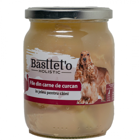 Hrana umeda - Hrana Umeda Pentru Caini, Basteto, File Din Carne De Curcan In Jeleu, 500 g
