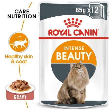 Hrana umeda pisica in sos Intense Beauty Care Adult Royal Canin 12 x 85 g [1]