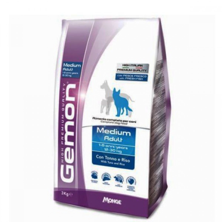 Gemon Hrana uscata caini adulti high premium cu ton si orez Medium Adult-20kg [1]