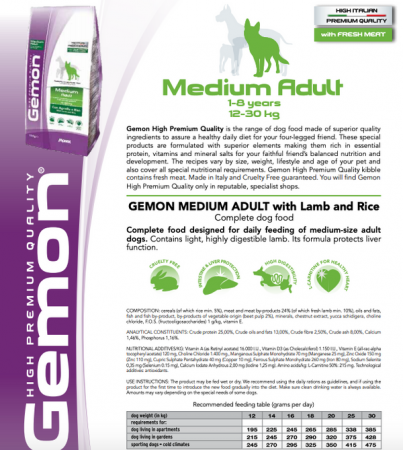 Gemon Hrana uscata caini adulti high premium miel si orez Medium Adult-20kg [2]