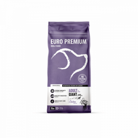 Hrană uscată pentru câini, Euro Premium Giant Adult, Pui & Orez, 15 kg [1]