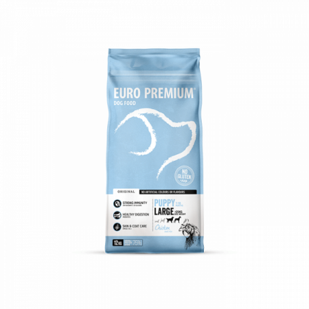 Hrana uscata caini, Euro Premium Large Puppy Pui & Orez-3kg [1]