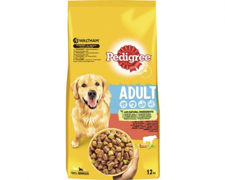 Hrană uscată pentru câini, Pedigree Adult cu vită și legume 12 kg [1]