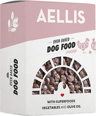 Hrana uscata - Hrana uscată pentru cățeluși coaptă în cuptor, cu pui și curcan - Aellis Owen Baked Puppy 250g
