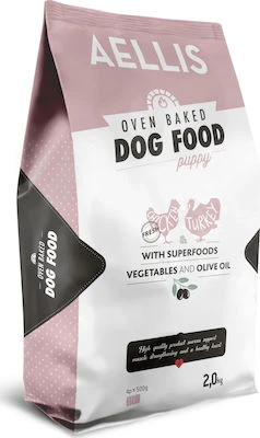 Hrana uscata - Hrana uscată pentru catelusi coaptă în cuptor, cu pui si curcan, Aellis Owen Baked Puppy- 2kg
