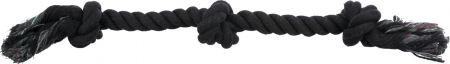 Accesorii caini - Jucarie Sfoara cu 3 Noduri, 70 cm, Diferite Culori