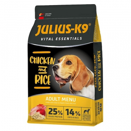 Julius K9 Adult Vital Essentials Hrana uscata pui si orez 12 kg [1]