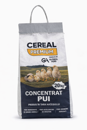 Concentrat creștere pui Cereal Premium 20kg – nutriție echilibrată pentru dezvoltare optimă