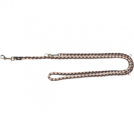 Accesorii caini - Lesa Coarda Cavo, Reglabila, S-M: 2 m / 12 mm, Caramel/Maro