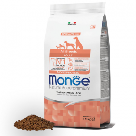 Monge Hrana Superpremium caini Adult cu Somon si Orez 15 kg [1]