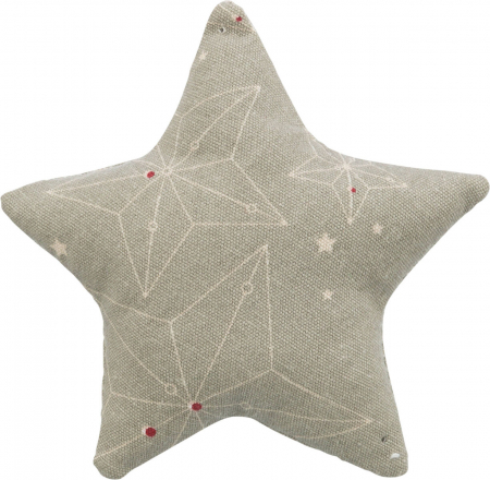 Pisici - Perna Pentru Pisici, Xmas Stea, 10 cm, Bej/Natural, 92527