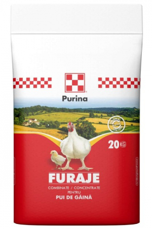 Pasari de curte - Purina Furaj broiler super combinat crestere pui 20kg.