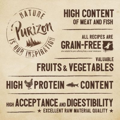 Purizon Adult Pui cu pește 150g Hrană uscata fără cereale pisici sensibile [2]