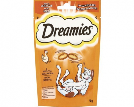 Recompense pentru pisici, Dreamies,cu Pui Gustos - 60g [1]