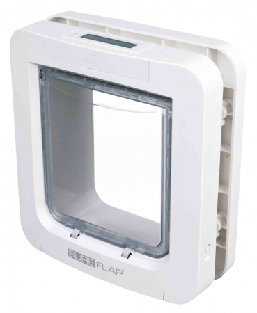 Accesorii caini - Usa Batanta SureFlap, 4-Way, cu Chip,  26,2 x 28,1 cm, Alb, 38550