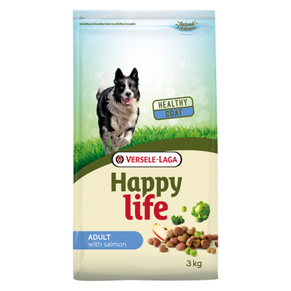 Hrana uscata - Versele Laga Happy life Adult cu somon-15 kg, hrana uscata pentru caini