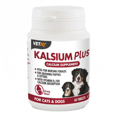 Vetiq Kalsium Plus Supliment de calciu crestere pisici si caini 60 Tablete [1]