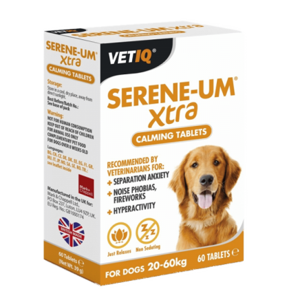 Suplimente nutritive - Vetiq Serene - Um Xtra 60 Tablete Suplimente pentru calmare caini si pisici