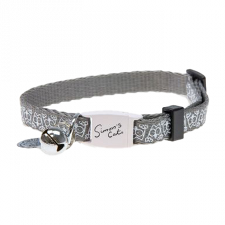 Zgardă decorativă pentru pisici, cu inscripție si clopotel , Simon's Cat [1]