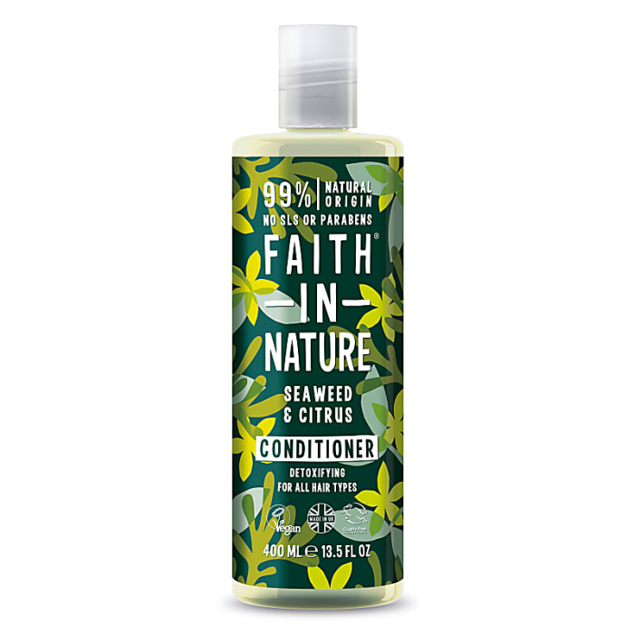 Balsam natural detoxifiant cu alge marine si citrice pentru toate tipurile de par, Faith in Nature, 400 ml [1]