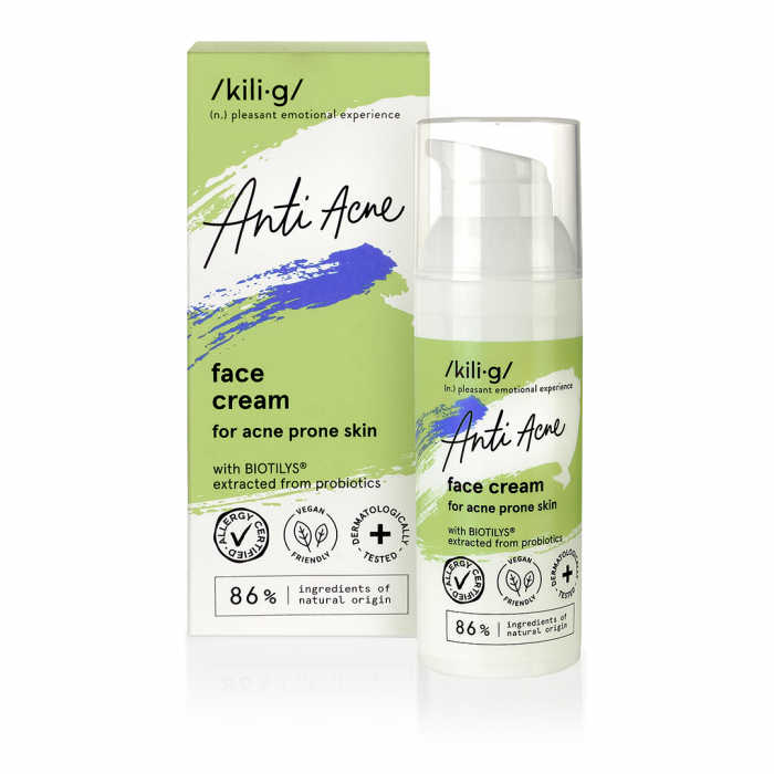 Crema de fata anti-acnee pentru ten acneic sensibil, Kilig Anti Acne, 50 ml [1]