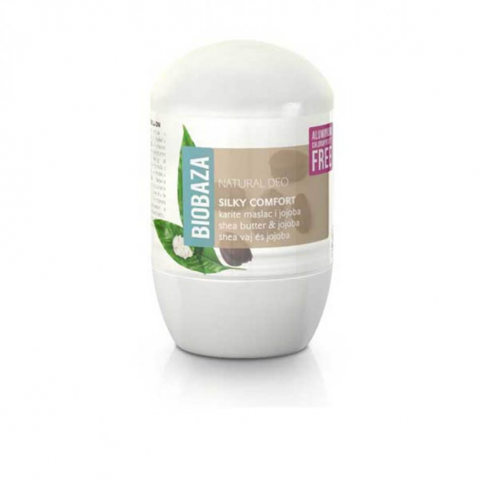 Deodorant natural pe baza de piatra de alaun pentru femei SILKY COMFORT (shea si jojoba), Biobaza, 50 ml [1]