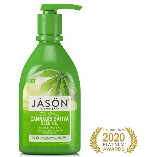 Gel de dus hipoalergenic, relaxant cu ulei din seminte de Cannabis, Jason, 887 ml [1]