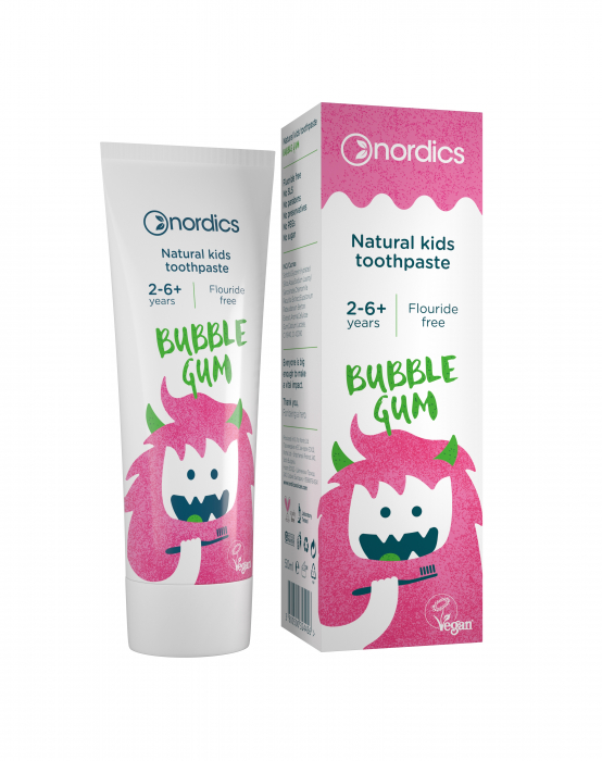 Pasta de dinti bubble gum pentru copii, Nordics, 50 ml [1]