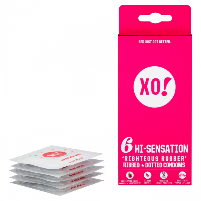 Prezervative din latex natural 100%, Hi-Sensation, XO!, 6 buc [1]