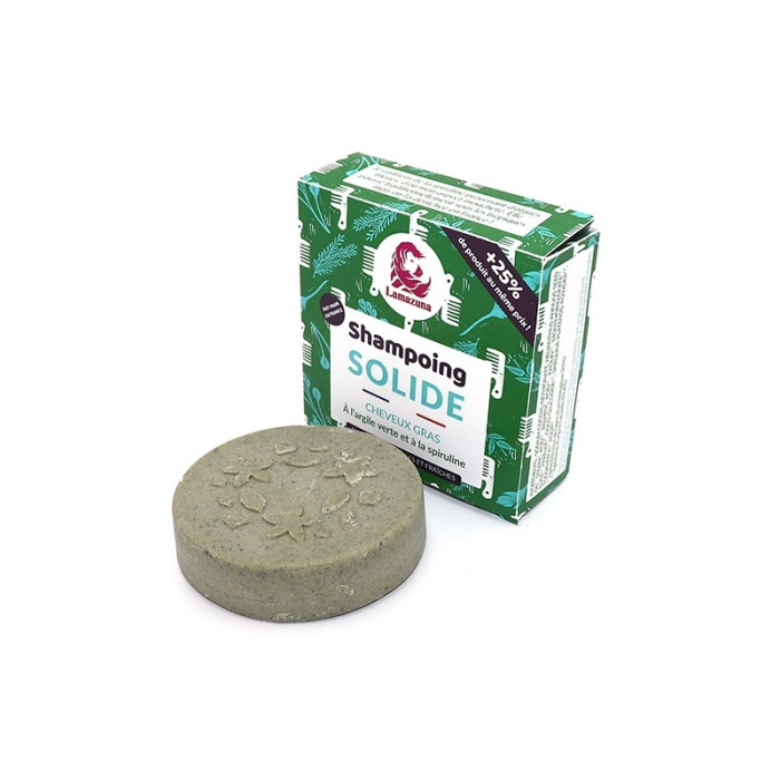 Sampon solid pentru par gras cu argila verde si spirulina, Lamazuna, 70 ml [1]