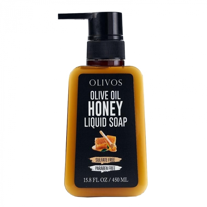 Sapun lichid antiseptic cu ulei de masline si miere, pt fata si corp Olivos, 450 ml [1]
